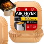 GALAXIA Utántöltő Air Fryer Sütőpapír Olajsütő Zsírmentes Forma 100X (Zestaw foremki papierowe do frytownicy 100szt)
