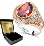 Ottomania Ezüst Gyűrű 925 Cirkónia És Gránát Ékszerek Nőknek Gravírozás (R139p_26r)