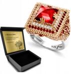 Ottomania Ezüst Gyűrű 925 Cirkónia Gránát Ékszer Női Gravírozás Ajándék (kpl-117p_17r)