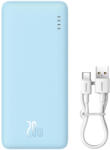 Baseus Airpow 20W 20000mAh Power Bank with, fehér Baseus Simple Series USB-A - USB-C 50cm Cable, kék