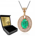 Ottomania Ezüst Nyaklánc 925 Cirkónia Turmalin Ékszerek Nőknek Gravírozás (Na dzień mamy kobiet urodziny imieniny)