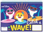 GIM Baby Shark Wave A/4 spirál vázlatfüzet 30 lapos (JAGIM33467413)