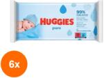 Huggies Set 6 x Servetele Umede Huggies Pure, 56 Bucati (ROC-6xMAG1011656TS)