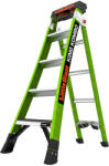 Little Giant Ladder Двураменна стълба от фибростъкло 5+4 стъпала KING KOMBO Industrial със звукова система Ground Cue (13580EN-071)