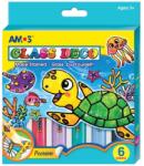 Amos Glass Deco üvegfesték 6 darabos készlet Ajánlott 6-10 éves korig lányoknak (16342)