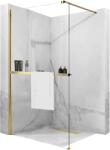 Rea Aero, küszöb nélküli zuhanyparaván 110 cm, 8 mm átlátszó üveg, arany fényes profil + EVO polc és akasztó, KPL-K8441 (KPL-K8441)