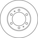 TRW DF4917 féktárcsa, Toyota Hi-Lux, 297mm, szellőző, lakkozott