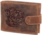 GreenDeed kutya mintás barna férfi bőr pénztárca (ROTTW1021/T DARK BROWN)