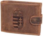 GreenDeed magyar címer mintás barna férfi bőr pénztárca (MCIM1021/T DARK BROWN)