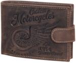 GreenDeed motoros mintás barna férfi bőr pénztárca (WHE1021/T D.BROWN)