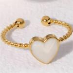  FL-39046 gyűrű - Arany / Fehér / Állítható