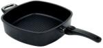 SKK Titánium szögletes grillserpenyő 26x26x8 cm, indukciós, levehető fogantyúval