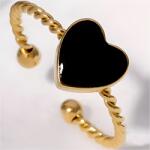  FL-39048 gyűrű - Arany / Fekete / Állítható