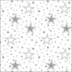 Ambiente Night sky silver/white papírszalvéta 33x33cm, 20db-os - szep-otthon