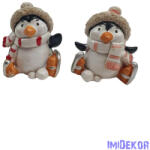  Korcsolyás pingvin figura