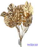  Metál műzöld csokor 13 - Arany