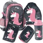 PASO Unikornis Pinky iskolatáska extra szett (UNI-015)