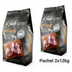 Kudo Adult Mediu-Maxi - Hrana uscata, presata la rece - Curcan si Rata - 12kg (Pachet 2x12kg-811)