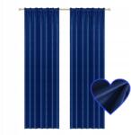  Függöny Sötétkék 140x270 cm szalagos velúr Stílusos Klasszikus (2-T-270)