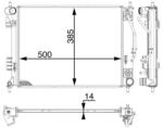 MAHLE Radiator, racire motor MAHLE CR 1973 000P (CR 1973 000P)