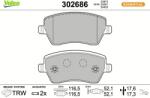 VALEO Set placute frana VALEO 302686 (302686)