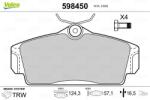 VALEO Set placute frana VALEO 598450 (598450)