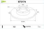 VALEO Disc frana VALEO 673174 (673174)