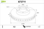 VALEO Disc frana VALEO 673711 (673711)