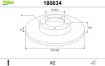 VALEO Disc frana VALEO 186834 (186834) - fixbox