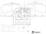 Febi Bilstein Set placute frana FEBI BILSTEIN 1000357 (1000357)
