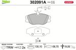 VALEO Set placute frana VALEO 302091A (302091A)