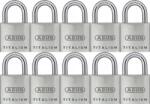Abus 10 Lakat 1 Kulcshoz Titalium Lakat 64TI/20 10x20MM 6206 20 Kulcs (56181)
