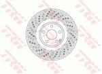 TRW DF6674S Féktárcsa, perforált, 344mm, fekete
