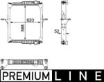 MAHLE Radiator, racire motor MAHLE CR 821 000P (CR 821 000P)