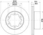HELLA Disc frana HELLA 8DD 355 118-061 (8DD 355 118-061)