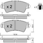 AISIN Set placute frana AISIN BPPE-1015 (BPPE-1015)