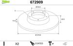 VALEO Disc frana VALEO 672909 (672909)