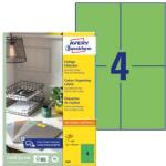 AVERY Etikett AVERY 3458 105x148 mm zöld univerzális 400 címke/doboz 100 ív/doboz (3458)