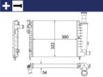 MAHLE Radiator, racire motor MAHLE CR 491 000S (CR 491 000S)