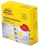 AVERY Etikett AVERY 3852 öntapadó jelölőpont adagoló dobozban sárga 10mm 800 jelölőpont/doboz (3852)