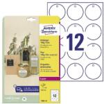 AVERY Etikett AVERY T3004-10 60 mm kör függő címke fólia 120 címke/csomag (T3004-10)