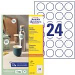 AVERY Etikett AVERY L3415-100 kör alakú 40 mm átmérő 2400 címke/doboz 100 ív/doboz (L3415-100)