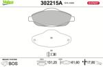 VALEO Set placute frana VALEO 302215A (302215A)
