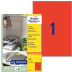 AVERY Etikett AVERY 3470 210x297 mm piros univerzális 100 címke/doboz 100 ív/doboz (3470)