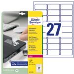 AVERY Etikett AVERY L6114-20 63, 5x29, 6mm laser biztonsági 540 címke/doboz 20 ív/doboz (L6114-20)