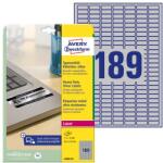 AVERY Etikett AVERY L6008-20 25, 4x10mm laser ezüst 3780 címke/doboz 20 ív/doboz (L6008-20)