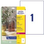 AVERY Etikett AVERY L7784-25 210x297mm laser víztiszta átlátszó 25 címke/doboz 25 ív/doboz (L7784-25)