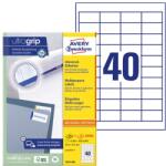 AVERY Etikett AVERY 3657-200 48, 5x25, 4 mm fehér univerzális 8800 címke/doboz 200+20 ív/doboz (3657-200)