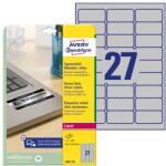 AVERY Etikett AVERY L6011-20 63, 5x29, 6mm lézer ezüst 540 címke/doboz 20 ív/doboz (L6011-20)