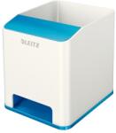LEITZ Írószertartó műanyag LEITZ Wow 2 rekeszes fehér/kék (53631036) - vectraline